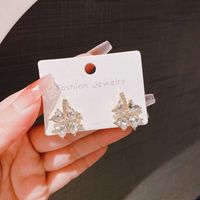 1 Pair Fashion Letter Square Heart Shape Inlay Imitation Pearl Alloy Artificial Gemstones Earrings sku image 54