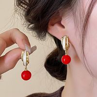 1 Pair Fashion Letter Square Heart Shape Inlay Imitation Pearl Alloy Artificial Gemstones Earrings sku image 105