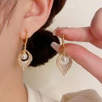 1 Pair Fashion Letter Square Heart Shape Inlay Imitation Pearl Alloy Artificial Gemstones Earrings sku image 90