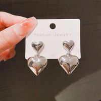 1 Pair Fashion Letter Square Heart Shape Inlay Imitation Pearl Alloy Artificial Gemstones Earrings sku image 66