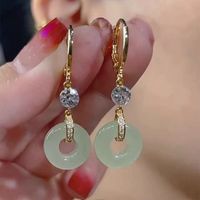 1 Pair Fashion Letter Square Heart Shape Inlay Imitation Pearl Alloy Artificial Gemstones Earrings sku image 92