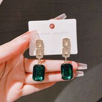 1 Pair Fashion Letter Square Heart Shape Inlay Imitation Pearl Alloy Artificial Gemstones Earrings sku image 106