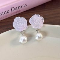 1 Pair Vacation Sweet Simple Style Flower Resin Drop Earrings main image 6