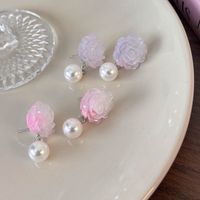 1 Pair Vacation Sweet Simple Style Flower Resin Drop Earrings main image 10