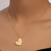 Cute Sweet Heart Shape Ferroalloy Zinc Alloy Women's Pendant Necklace sku image 1