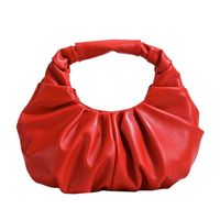 Women's Pu Leather Solid Color Elegant Magnetic Buckle Handbag sku image 3