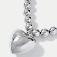 Simple Style Classic Style Heart Shape Alloy Beaded Chain Women's Pendant Necklace main image 5