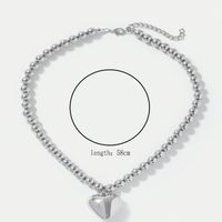 Einfacher Stil Klassischer Stil Herzform Legierung Perlen Kette Frau Halskette Mit Anhänger main image 2