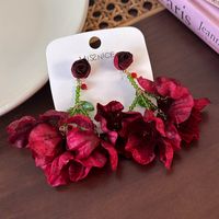 1 Pair Sexy Flower Cloth Drop Earrings main image 8