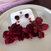 1 Pair Sexy Flower Cloth Drop Earrings main image 7