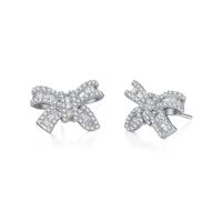 1 Pair Simple Style Classic Style Heart Shape Inlay Sterling Silver Zircon Ear Studs main image 4