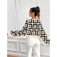 Women's Long Sleeve Sweaters & Cardigans Vintage Style Printing main image 4