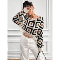 Women's Long Sleeve Sweaters & Cardigans Vintage Style Printing main image 3