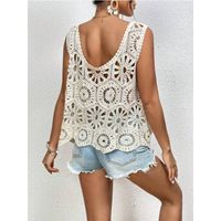 Women's Knitwear Tank Tops Vintage Style Solid Color main image 3