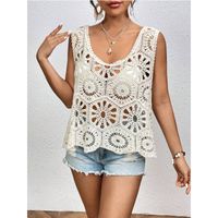 Women's Knitwear Tank Tops Vintage Style Solid Color main image 2