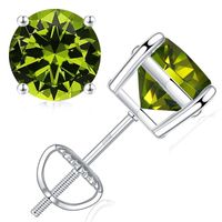 1 Pair Elegant Shiny Solid Color Plating Inlay Sterling Silver Zircon Silver Plated Ear Studs sku image 6