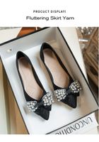Women's Elegant Solid Color Bow Knot Point Toe Flats main image 3