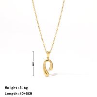 Stainless Steel White Gold Plated Gold Plated Vintage Style Simple Style Solid Color Plating Three-dimensional Pendant Necklace main image 2