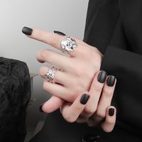 Wholesale IG Style Geometric Copper Plating Open Rings main image 3