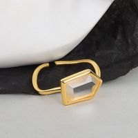 Wholesale Simple Style Geometric Copper Plating Open Rings main image 1