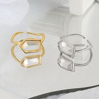 Wholesale Simple Style Geometric Copper Plating Open Rings main image 3