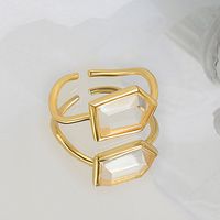 Wholesale Simple Style Geometric Copper Plating Open Rings sku image 2