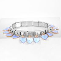 1 Piece Stainless Steel Heart Shape Polished Beads sku image 2