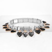 1 Piece Stainless Steel Heart Shape Polished Beads sku image 4