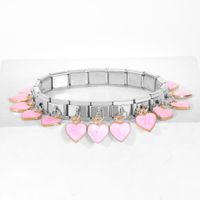 1 Piece Stainless Steel Heart Shape Polished Beads sku image 3