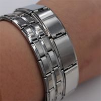Acier Inoxydable Style Simple Géométrique Polissage Bracelets main image 5