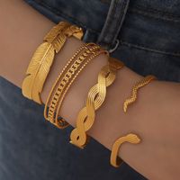 Acier Au Titane Style IG Géométrique Placage Bracelet main image 4