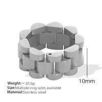 Titanium Steel IG Style Geometric Plating Rings Bracelets sku image 3