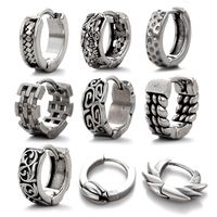 1 Piece Vintage Style Printing Solid Color Stainless Steel Ear Studs main image 1
