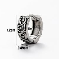 1 Piece Vintage Style Printing Solid Color Stainless Steel Ear Studs main image 8