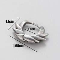 1 Piece Vintage Style Printing Solid Color Stainless Steel Ear Studs sku image 9