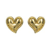 1 Pair Casual Cute Heart Shape Alloy Gold Plated Silver Plated Ear Studs main image 5