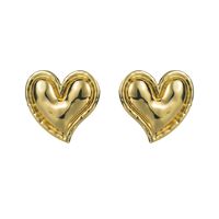 1 Pair Casual Cute Heart Shape Alloy Gold Plated Silver Plated Ear Studs sku image 1