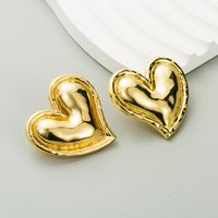 1 Pair Casual Cute Heart Shape Alloy Gold Plated Silver Plated Ear Studs main image 4