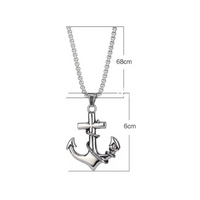 Casual Simple Style Anchor Titanium Steel Men's Pendant Necklace main image 2