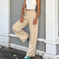 Women's Holiday Classic Style Solid Color Full Length Casual Pants main image 3