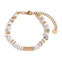 Retro Geometric Stainless Steel Natural Stone Beaded Plating 18K Gold Plated Women's Bracelets Necklace sku image 9
