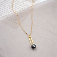 Titanium Steel Gold Plated Casual Simple Style Plating Round Pendant Necklace sku image 4