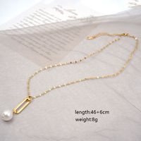Titanium Steel Gold Plated Casual Simple Style Plating Round Pendant Necklace main image 4