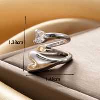 1 Piece French Style Simple Style Korean Style Round Heart Shape Inlay Copper Zircon Ear Cuffs Earrings Ear Studs main image 2
