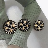 Classic Style Cross Hollow Metal Button Female Suit Tweed Coat Decorative Buckle Coat Sweater Round Button main image 4