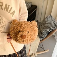 Women's Small Plush Bear Cute Zipper Shoulder Bag main image 1