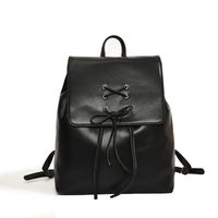Solid Color Casual School Daily Women's Backpack sku image 1