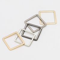 Pm Square Metal Box And Bag Hardware Accessories Square Buckle Hat Strap Bag Button With Ring Rectangle-Ring Buckle main image 6