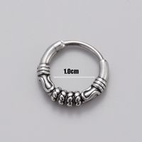 1 Piece Vintage Style Solid Color Skull Stainless Steel Ear Studs main image 6