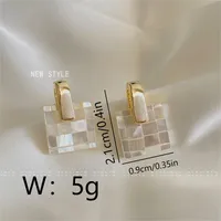 1 Pair Elegant Vintage Style Square Copper 18K Gold Plated Drop Earrings main image 2